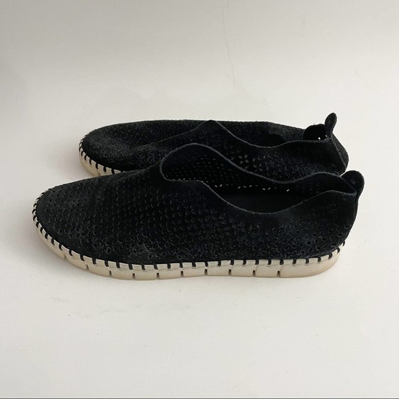 Jeffrey Campbell black perforated suede shoes size 8 - Picture 1 of 5